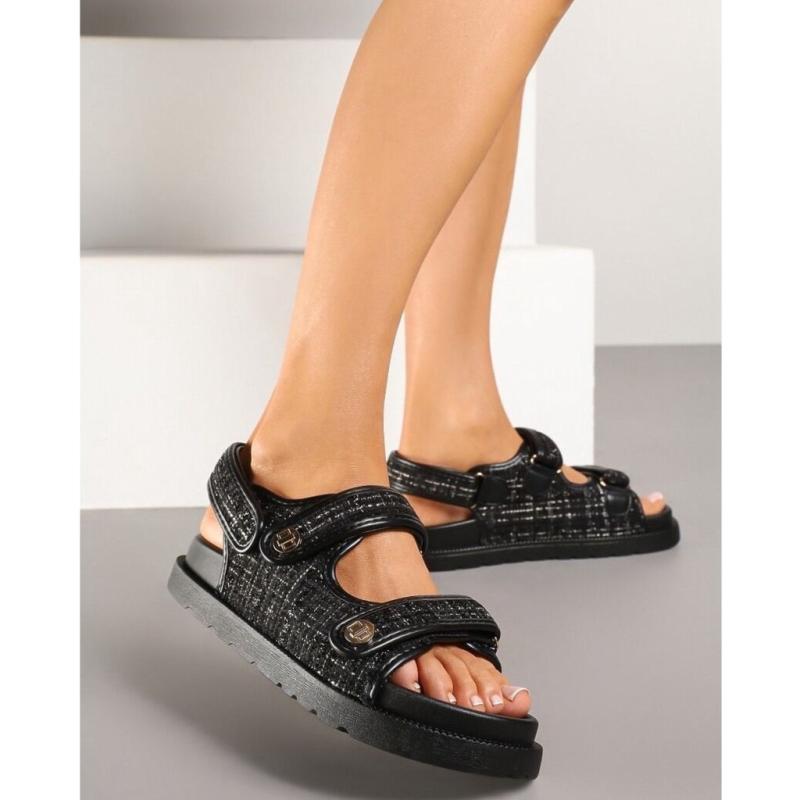Justina Dame Sandaler Dm439   Black fra Shoes