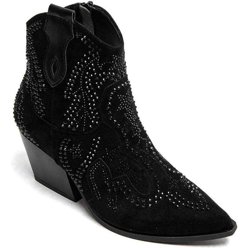 Jacqueline Dame Cowboystøvler 9676a   Black fra Shoes
