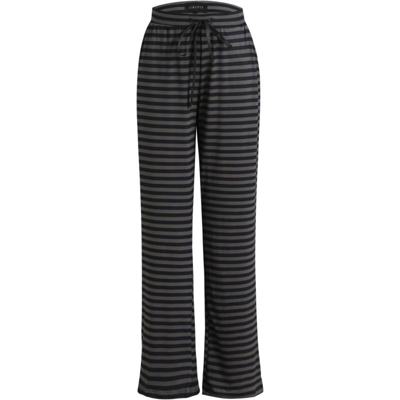 Liberte Dame Bukser Alma   Dark Grey Black Stripe fra Liberté