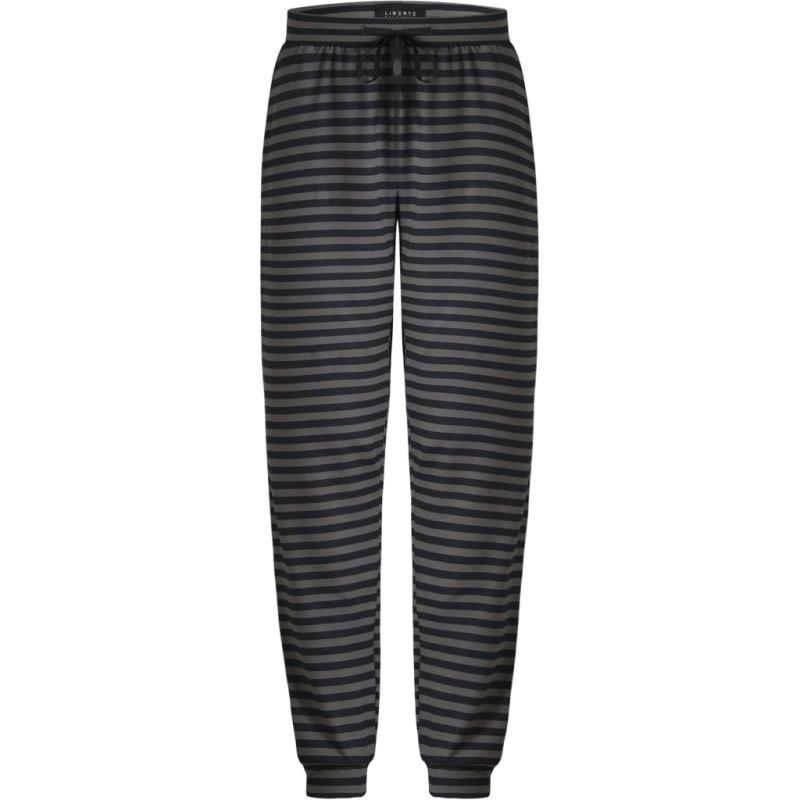 Dame Bukser Alma 9500   Dark Grey Black Stripe fra Liberté