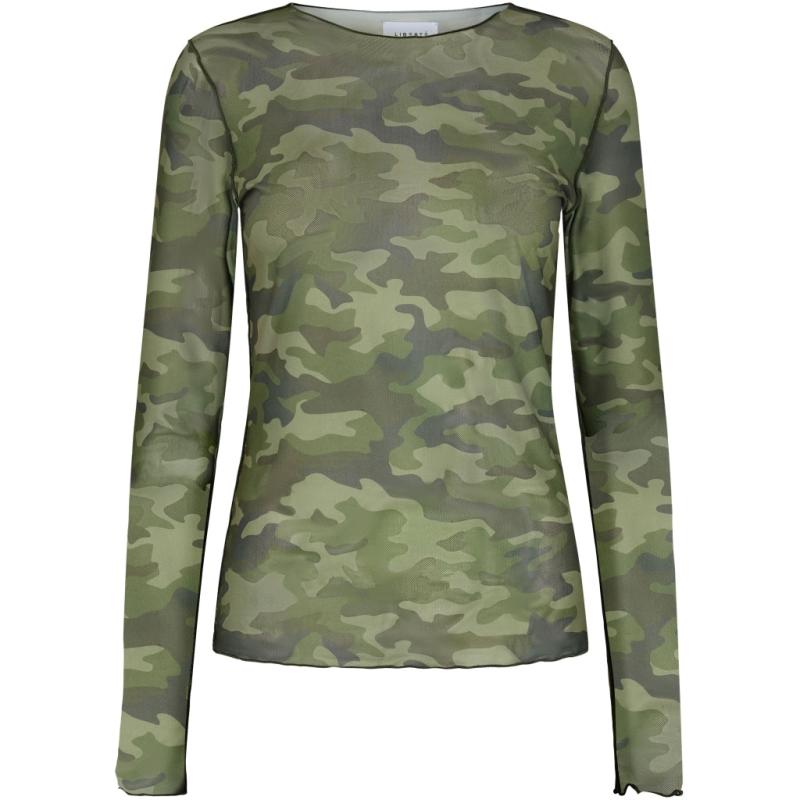 Liberte Dame Langærmet Mesh Top 4086   Camo fra Liberté