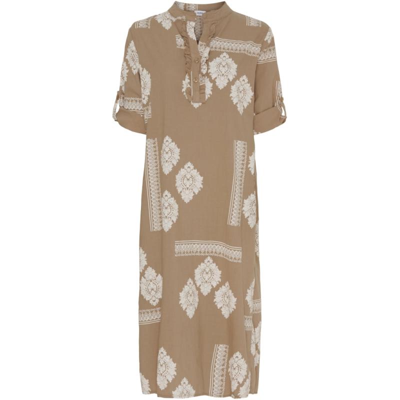 Dame Kjole Lueva 94198   Tabacco Beige fra Lululia