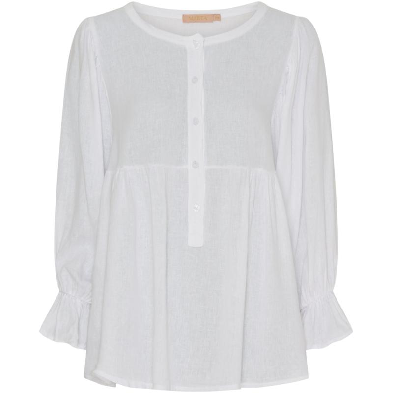 Dame Bluse Mdccoco 6137   White fra Marta Du Chateau