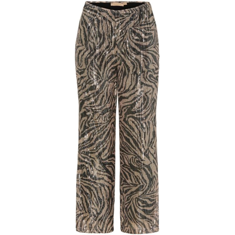 Dame Bukser Mdcjoanna   Beige Black fra Marta Du Chateau