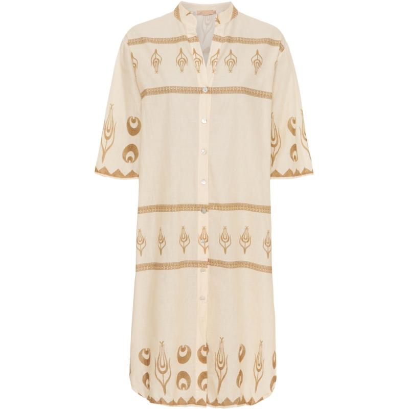 Dame Kjole 28464   Beige Print fra Marta Du Chateau