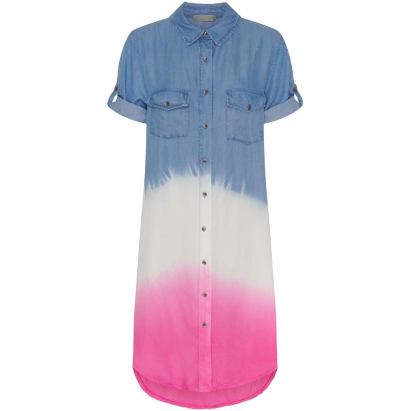 Dame Kjole Mdckirstã­n   Lightblue White Fuxia fra Marta Du Chateau