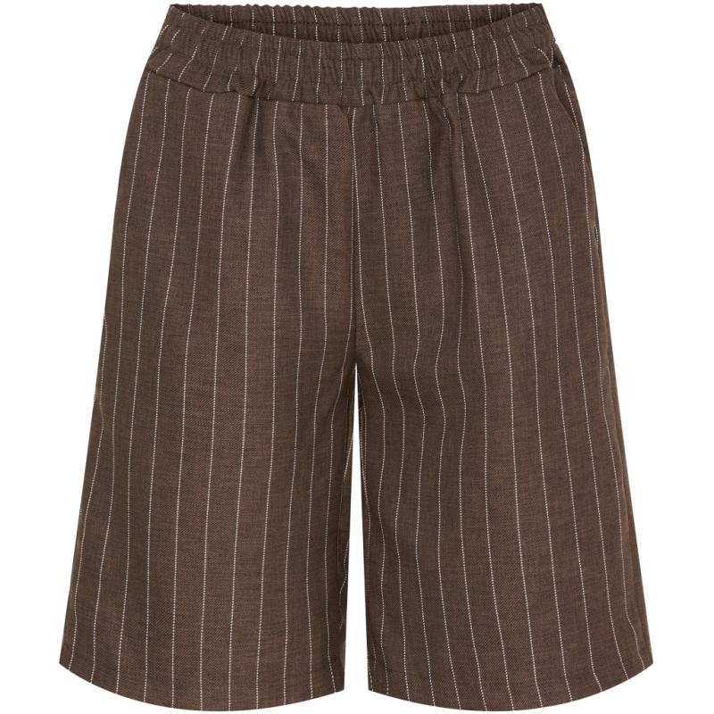 Dame Shorts Mdcchloe 21231 1   Brownstripe fra Marta Du Chateau