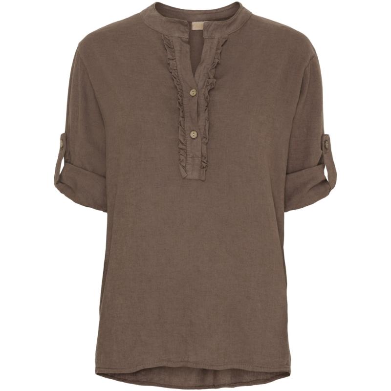 Dame Skjorte 85137 1   Cold Brown fra Marta Du Chateau