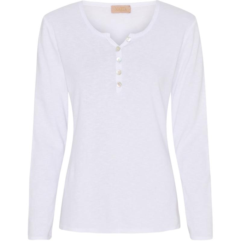Dame T Shirt 9005   White fra Marta Du Chateau