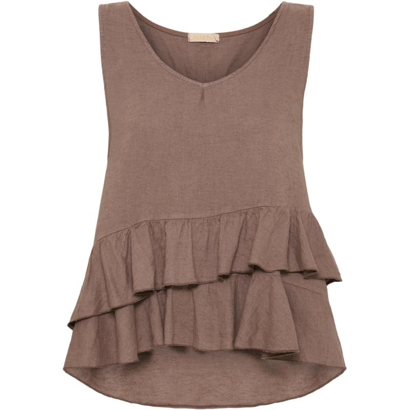 Dame Top 84511 Cold Brown fra Marta Du Chateau