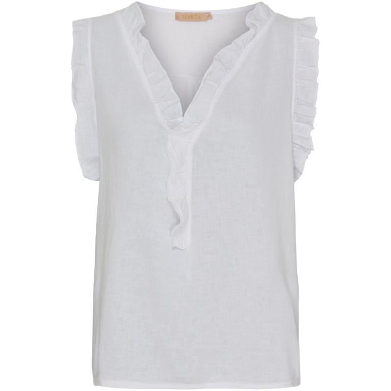 Dame Top Mdcelke White fra Marta Du Chateau