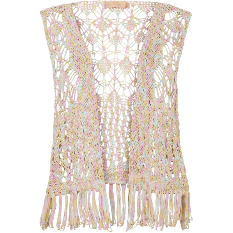 Dame Vest 473   Multi Rose fra Marta Du Chateau