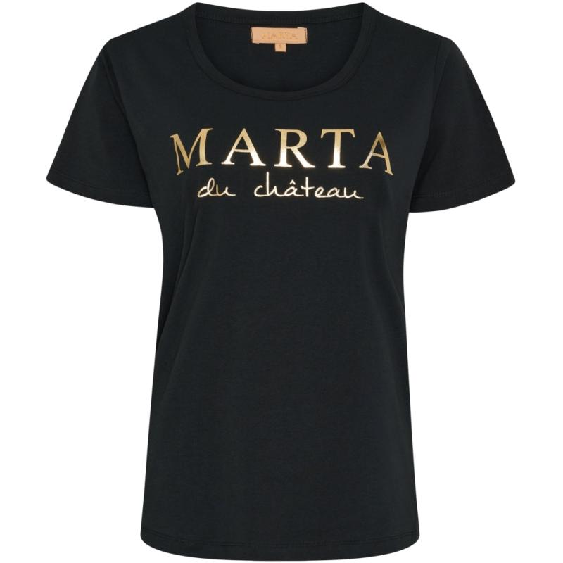 Dame T Shirt Mt002 Black fra Marta Du Chateau