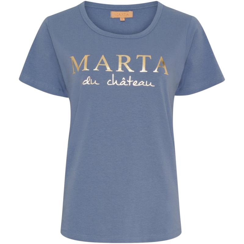 Dame T Shirt Mt002 Denim Blue fra Marta Du Chateau