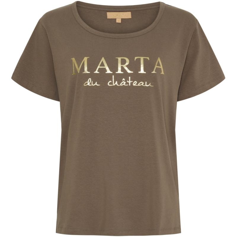 Dame T Shirt Mt002 Fossil Fango fra Marta Du Chateau
