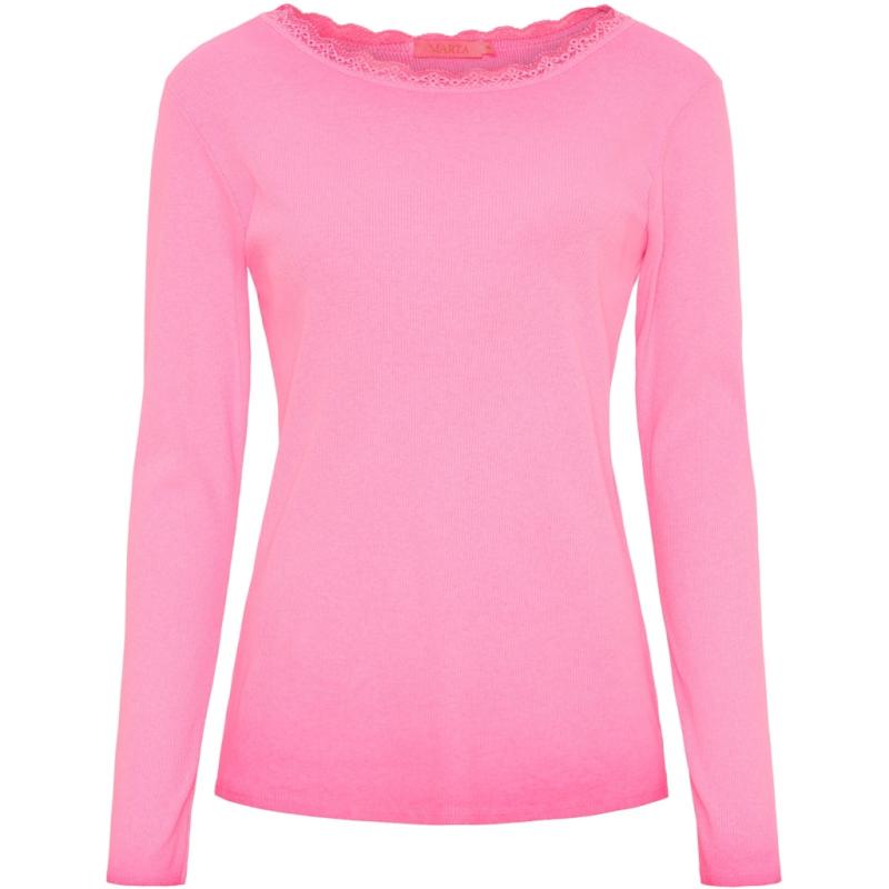 Dame Langærmet T Shirt Mdcbelinda 24160 Fuxia Neo fra Marta Du Chateau