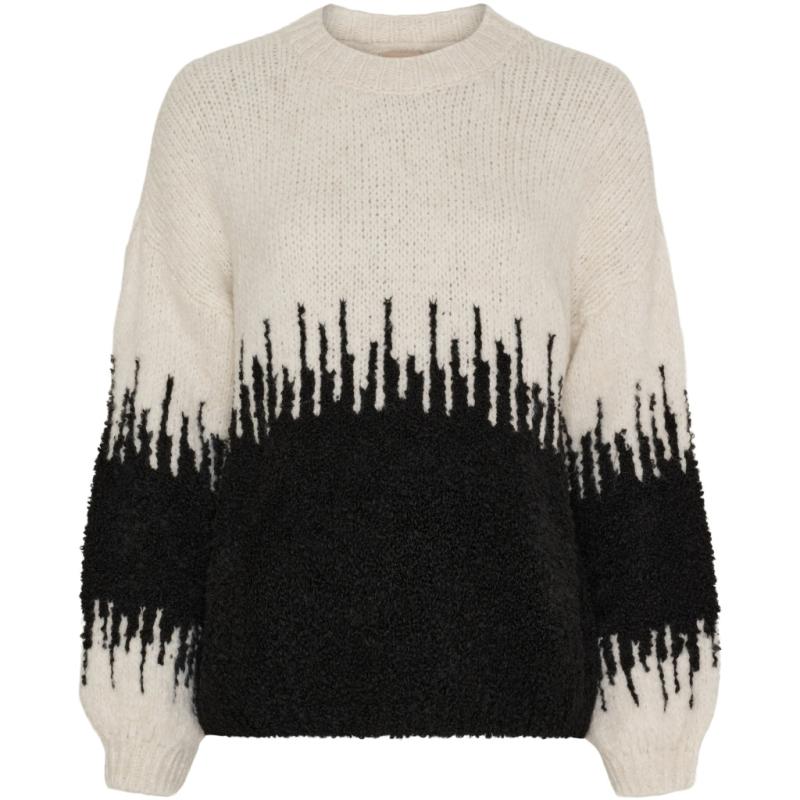 Dame Strik Mdcaimee 5200   Beige Black fra Marta Du Chateau