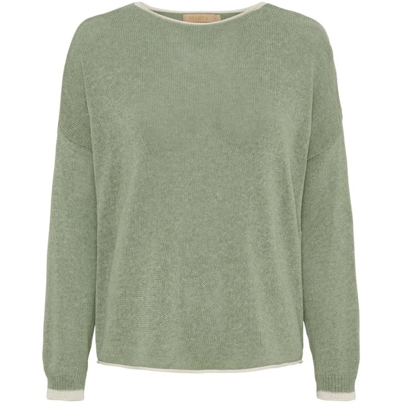 Dame Strik Mdcmargueritte 24271   Salvia Beige fra Marta Du Chateau