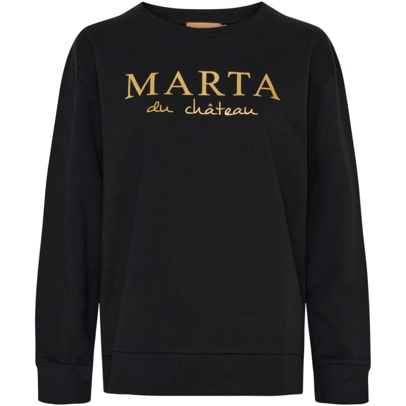 Dame Sweatshirt Mdcannemette J 639   Black fra Marta Du Chateau