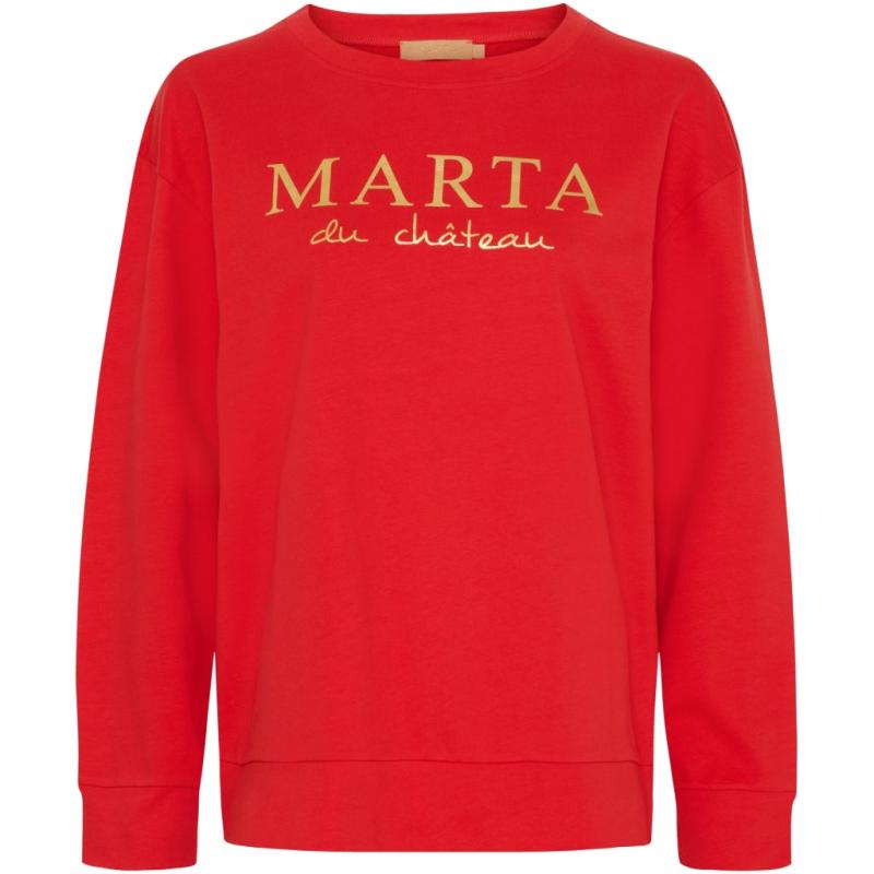 Dame Sweatshirt Mdcannemette J 639   Red fra Marta Du Chateau