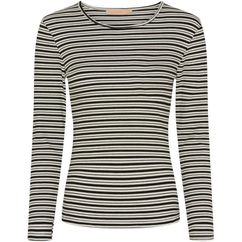 Dame Tee Mdcchristel 6452   Black Cream fra Marta Du Chateau