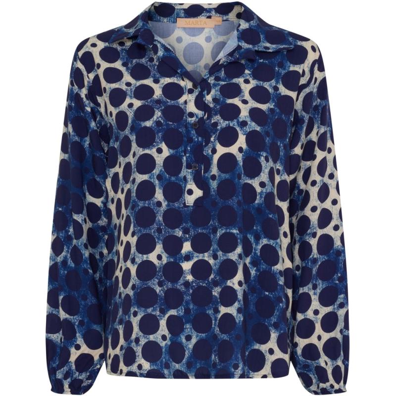 Dame Bluse Mdclilou 6528   Bluescuro386tpu fra Marta Du Chateau