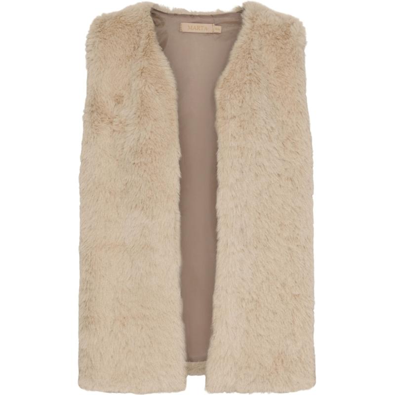 Dame Vest Mdcarlette 85896   Dark Beige fra Marta Du Chateau