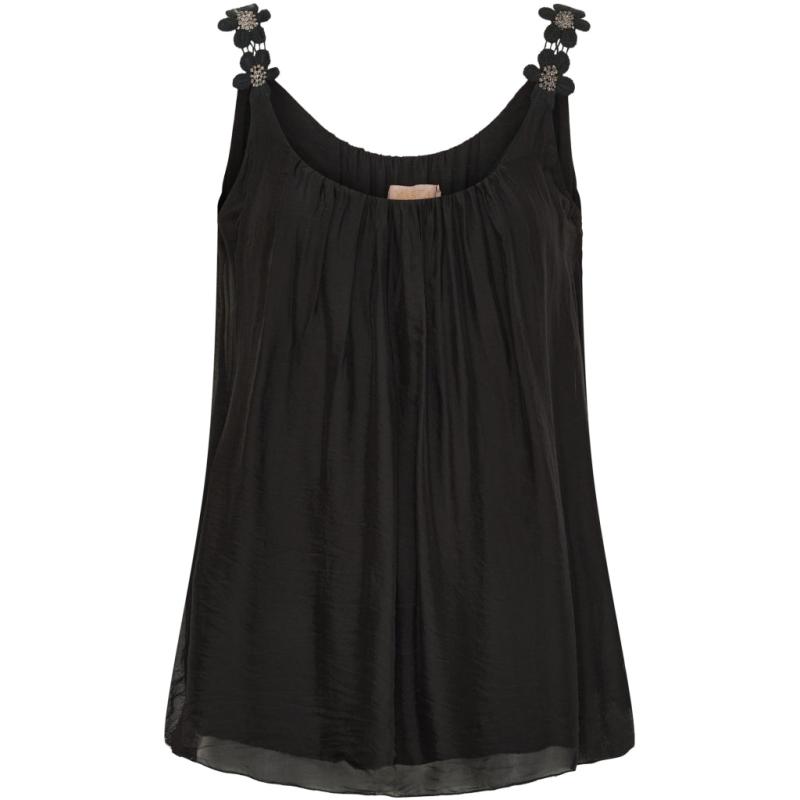 Dame Top 61321   Black fra Marta Du Chateau