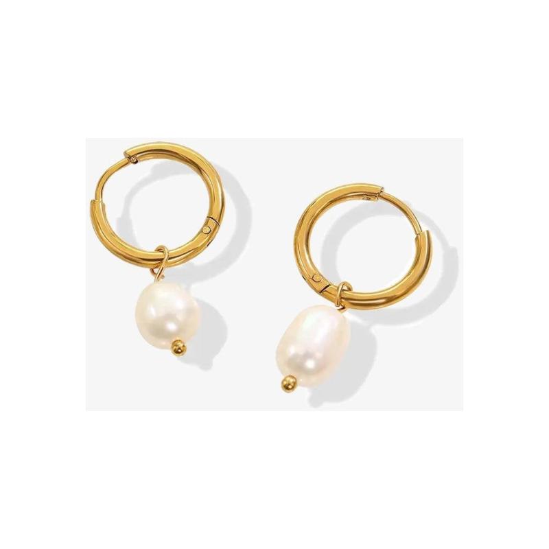 One Pearl øreringe 18k Guldbelagt Oe034   Guld fra Muun Studios