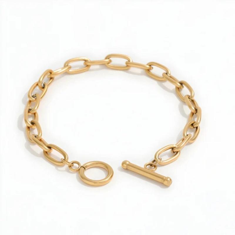Toggle Lock Armbånd 18k Guldbelagt   Guld fra Muun Studios