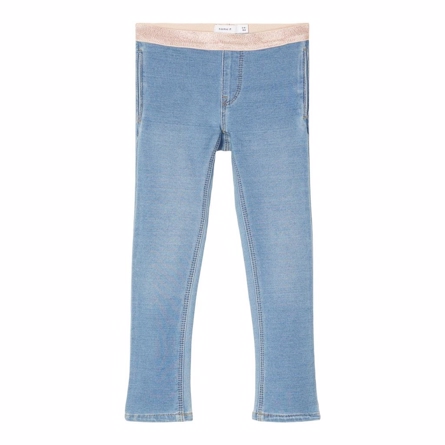 Sweat Denim Leggings Salli Blue fra Name It