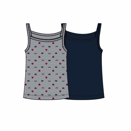 2 Pak Strop Toppe Grey Hearts fra Name It