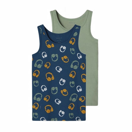 2 Pak Tanktoppe Hedge Green fra Name It