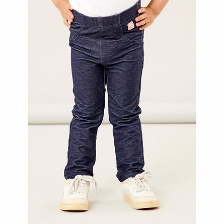Sweat Denim Leggings Salli Dark Blue fra Name It