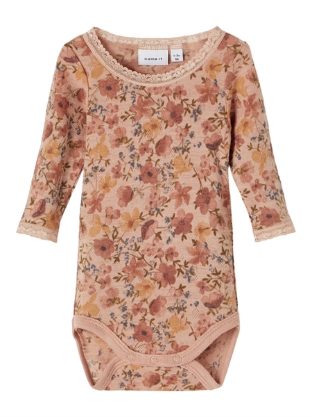 Merinould Body Wang Roebuck Flowers fra Name It