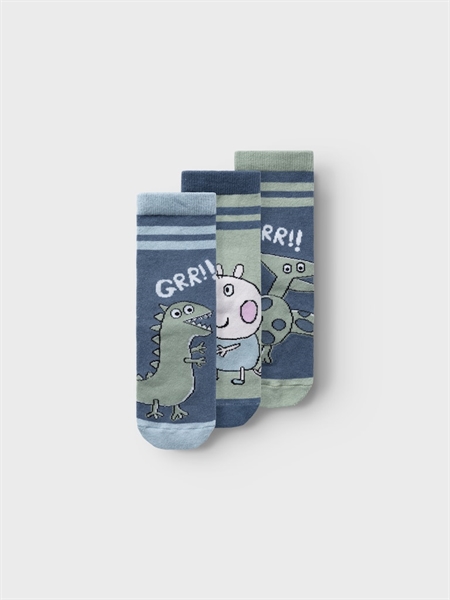 3 Pak Gustav Gris Strømper Adinis Bering Sea fra Name It