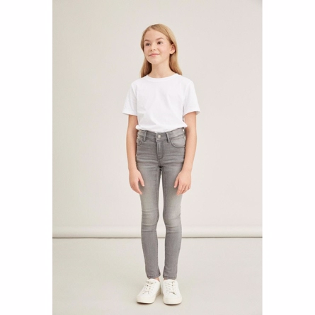 Skinny Fit Jeans Polly Light Grey fra Name It