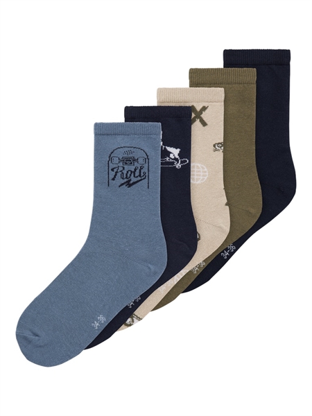 5 Pak Strømper Vaks Dark Sapphire fra Name It