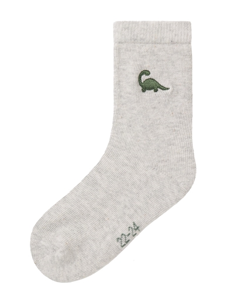 2 Pak Sokker Bille Light Grey Melange fra Name It