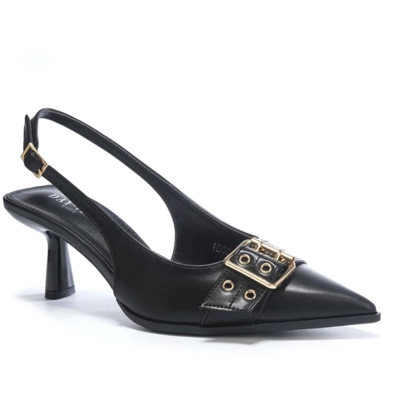Nicolette Dame Slingback Stiletter Hd53 1   Black fra Shoes