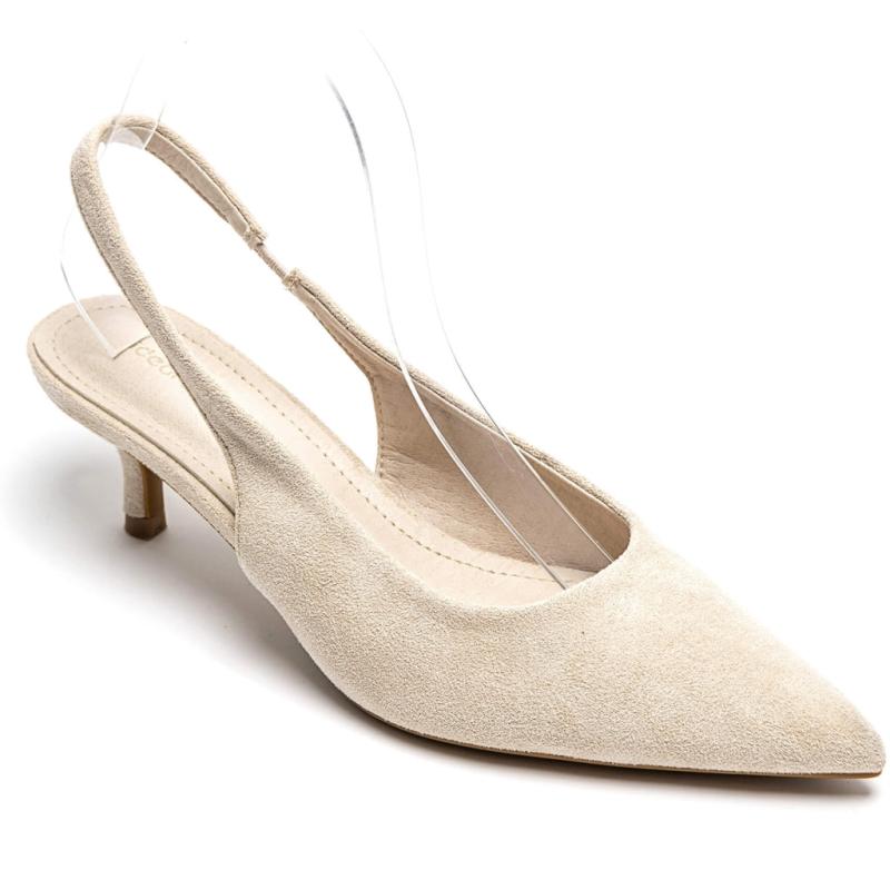 Ninelle Dame Slingback Stiletter 1833   Beige fra Shoes