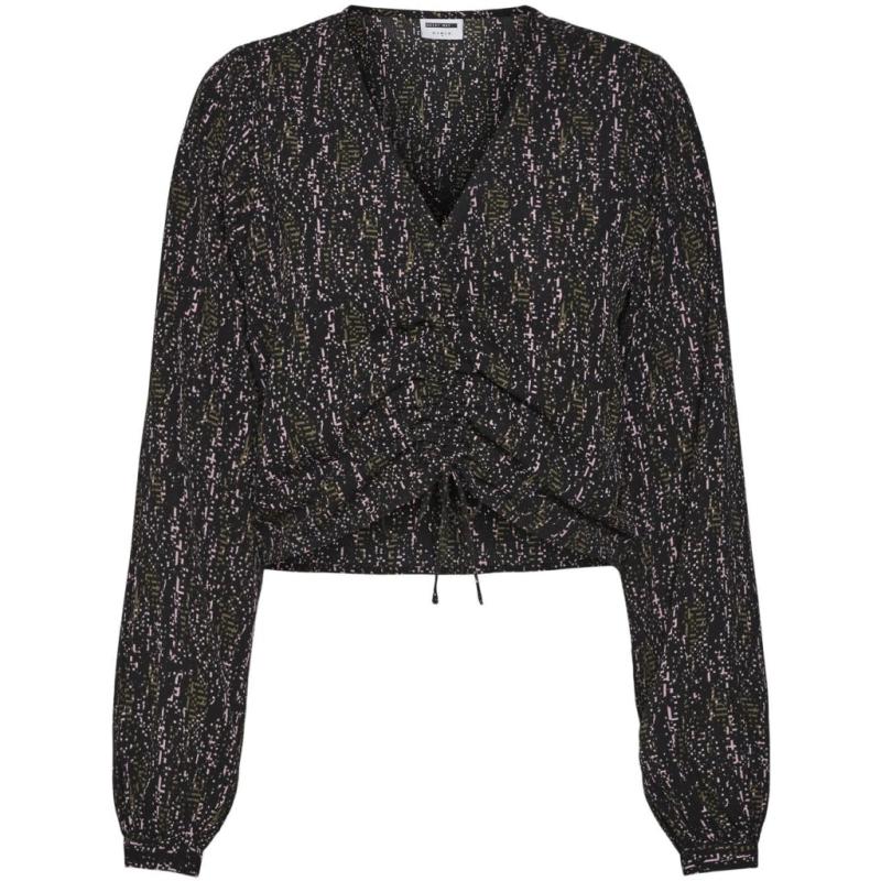 Dame Bluse Nmclara   Black Aop fra Noisy May