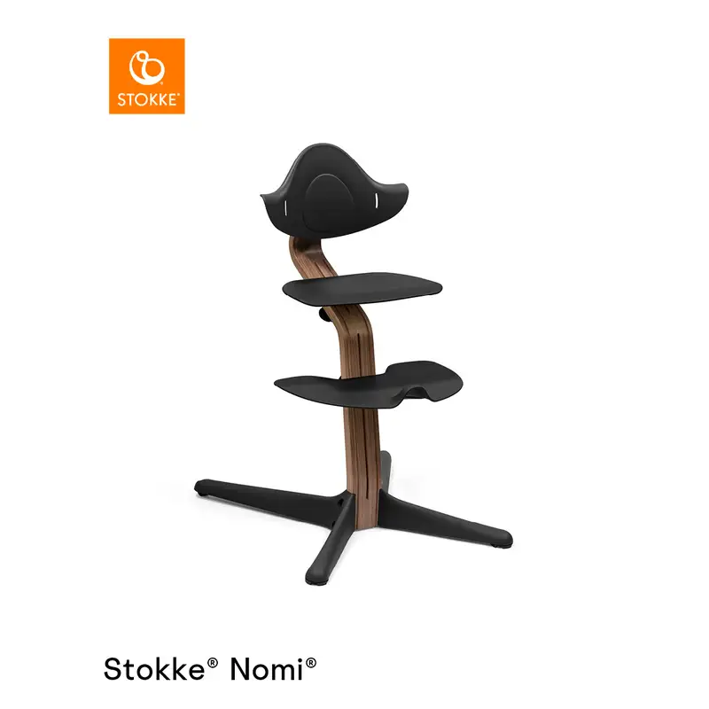 Højstol, Walnut   Black fra Nomi