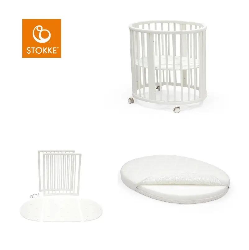 Sleepi Mini V3 Hvid Inkl. Madras Og Forlængerstykke fra Stokke