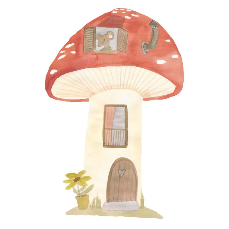Wallsticker Stor Rød Svamp   Red fra That's Mine