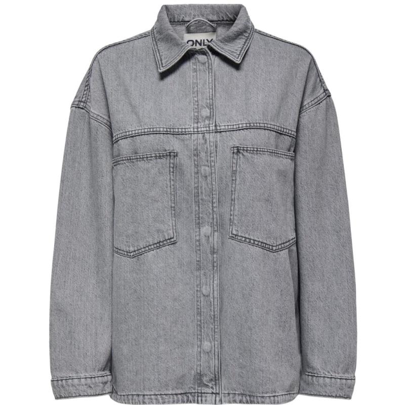 Dame Skjorte Onlemmie Medium Grey Denim fra Only