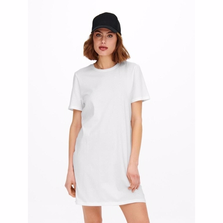 T Shirt Kjole June White fra Only