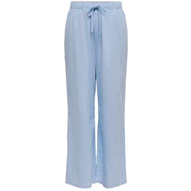 Dame Bukser Onlaugusta   Cloud Dancer Blue Stripes fra Only