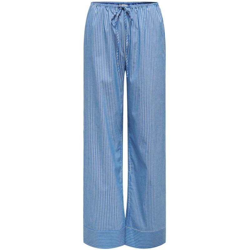 Dame Bukser Onlsalvi   Blue Yonder Double Cream fra Only