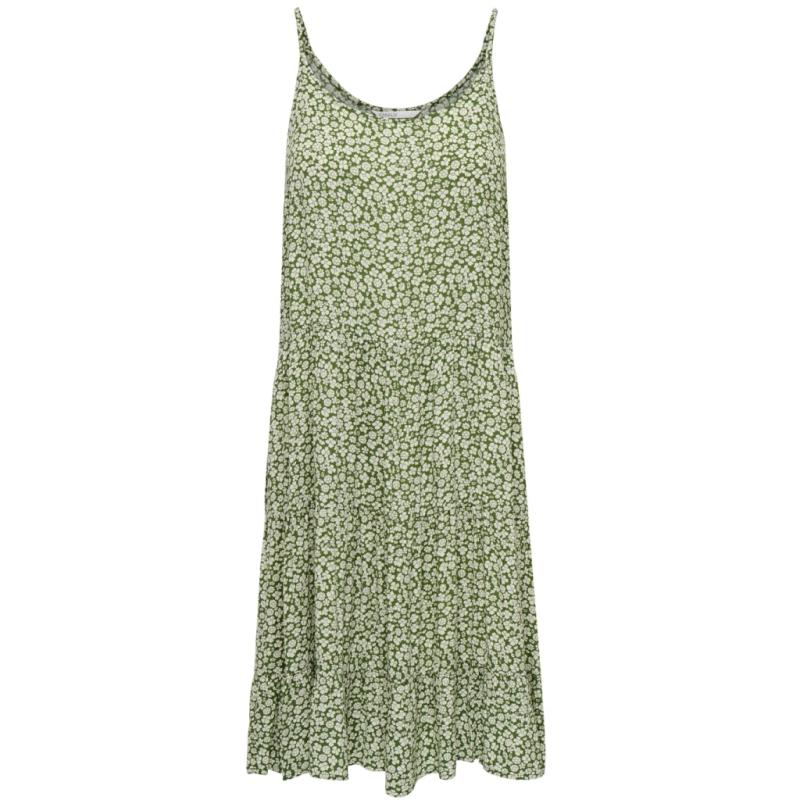 Dame Kjole Onlmaj   Artichoke Green Cloud Dancer Ditsy fra Only
